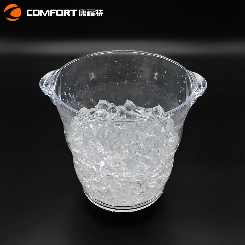 Customized champagne Ice Bucket Easy to Clean Flashing 4.5 litre Ice Bucket Portable Wight Application Led Ice Buckets