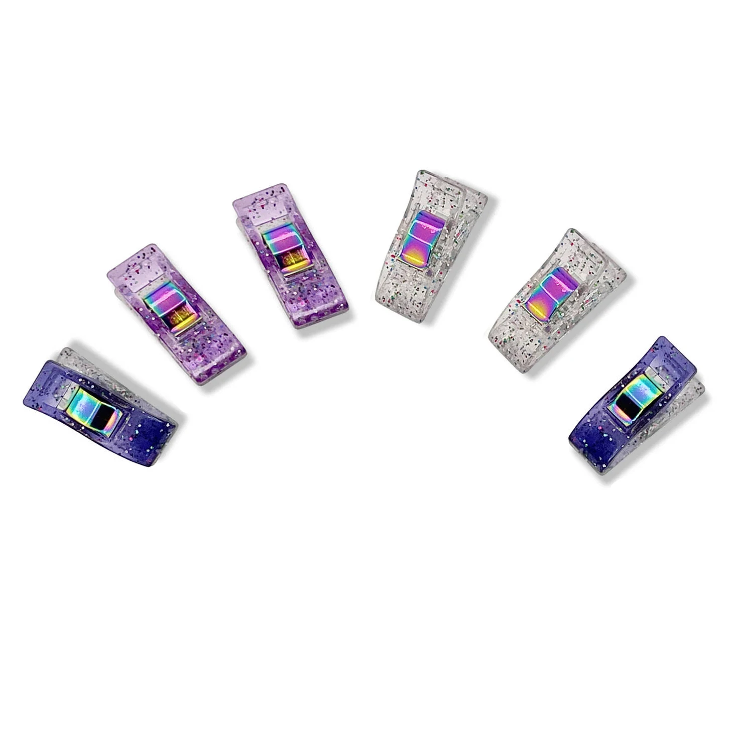 Rainbow Colors Plastic Fabric Quilting Wonder Clip Mini Glitter Sewing Clips