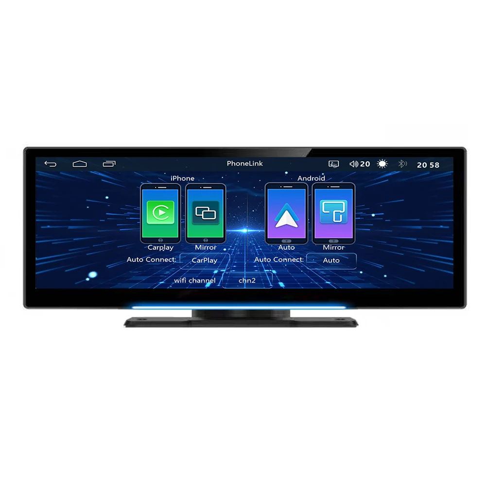 8 Inch HD Screen Portable Car MP5 Player Wireless CarPlay/Android Auto Mirror link DVR Backup Camera