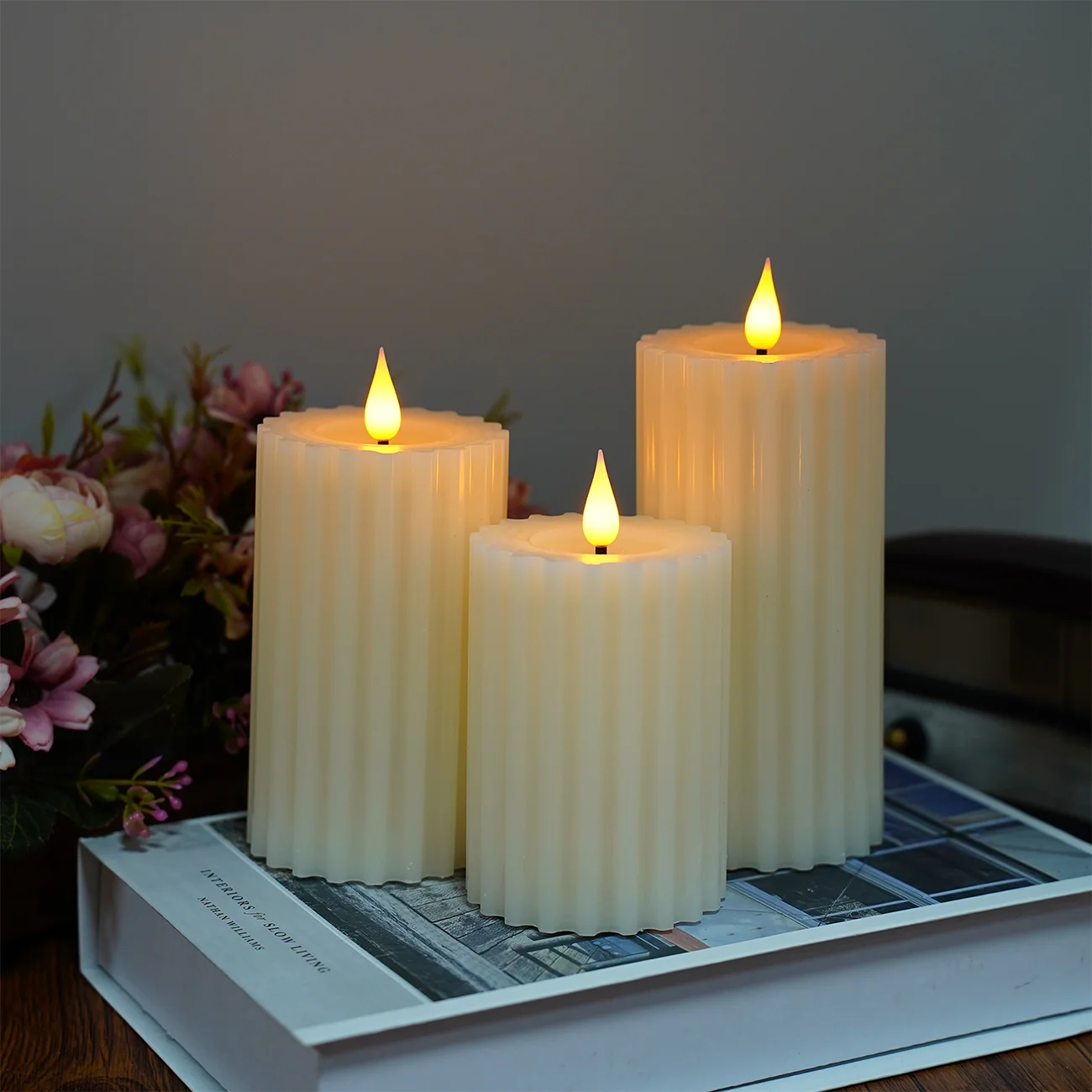 led flameless candle Solid wax Christmas candle Church prayer candle wedding