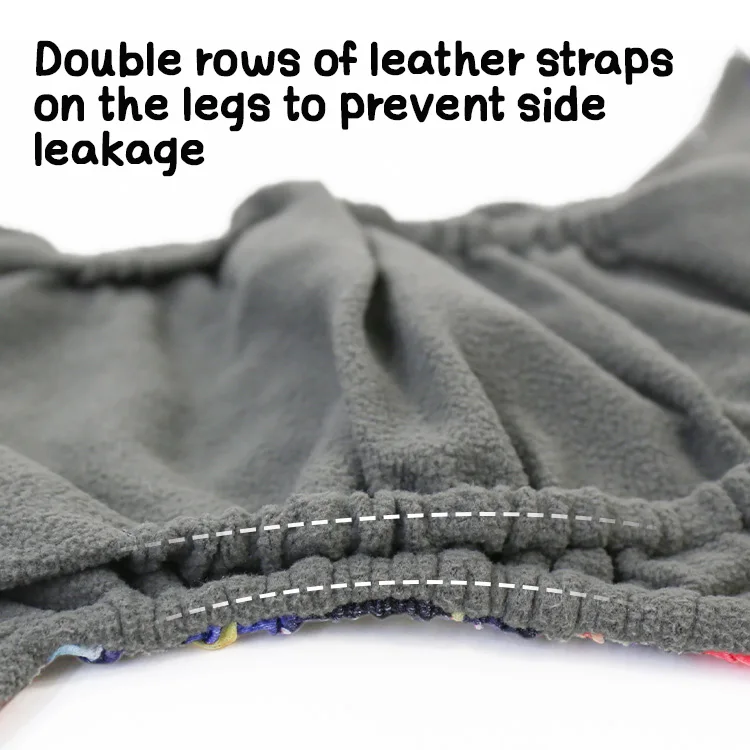 New Customized Reusable Leak Proof Washable Double Rows Snap Square Tab AI2 Cloth Diaper With Bamboo Charcoal
