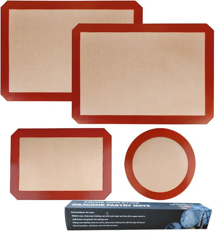 Custom Heat Resistant Fiberglass Cloth Silicone Baking Mat