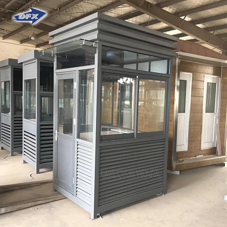 China Portable prefab sentry box sentry kiosk booth Security Guard house traffic box for sale