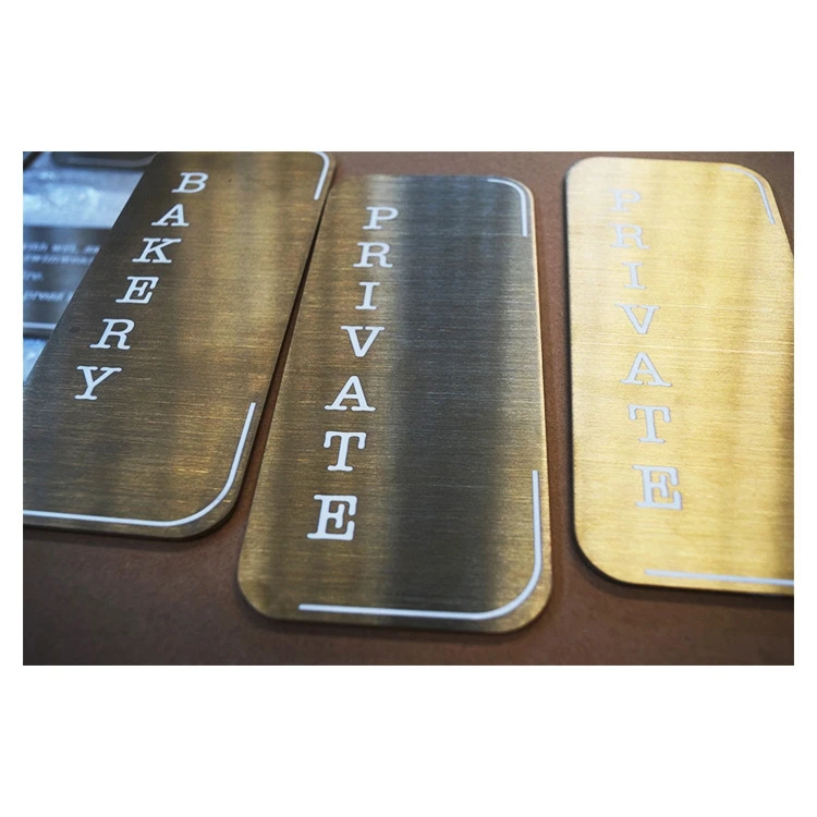 COSUN Etched Metal Uniform Acrylic Office Door Brass Desk Name Plate Design For Meetings door name plate