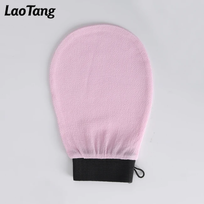 
Custom Logo Pink Exfoliating Glove Viscose Bath Mitt Body Scrub Private Label 