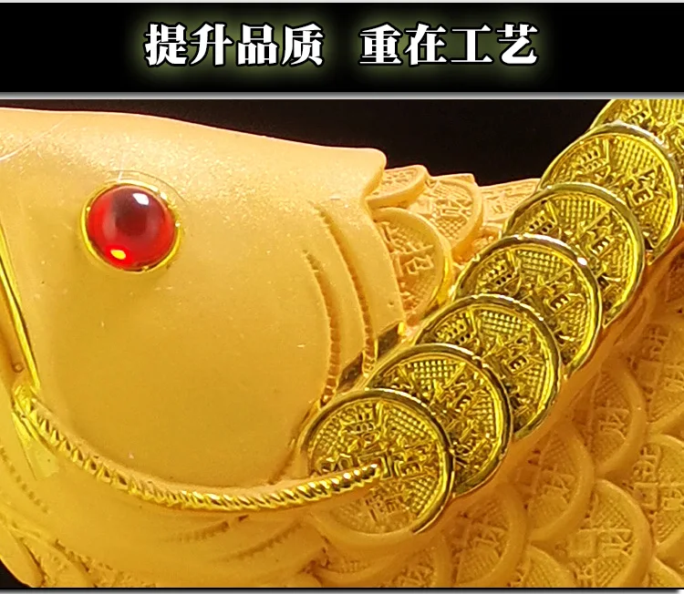 Resin Crafts Feng Shui Chinese Lucky Home Decor Luxury Arowana Statue Livingroom Desktop Arowana Fish Figurine