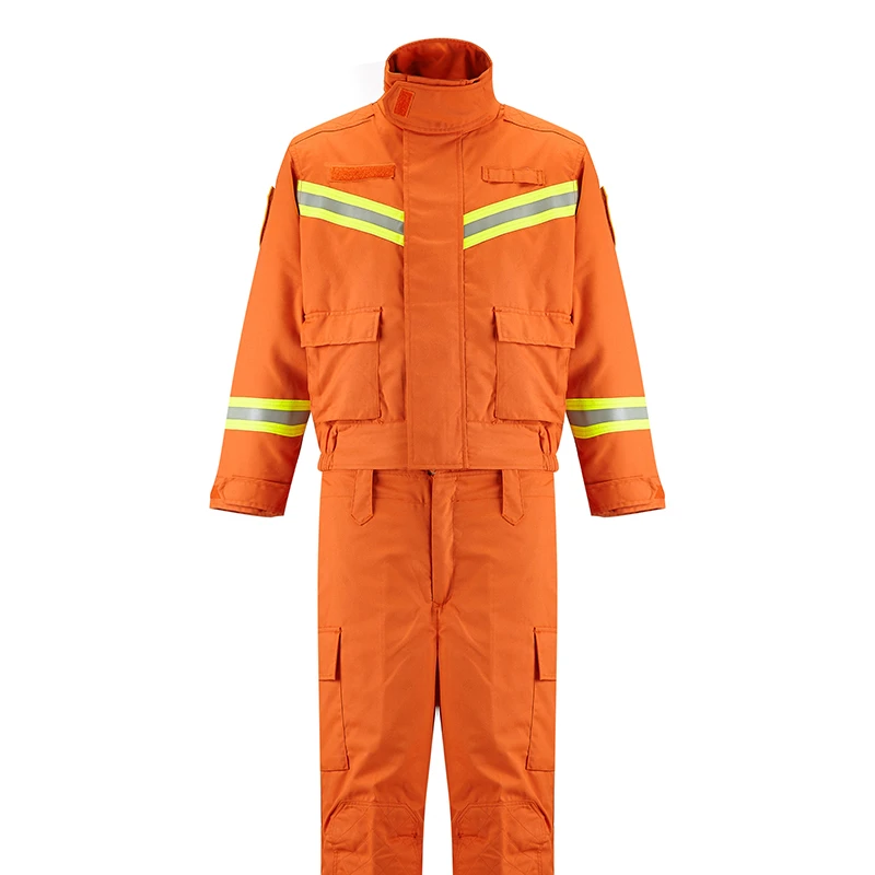 
Classic Navy Blue Dupont Nomex Twill Shell 4 Layers Fire Fighter Fireman Fire Fighting Firefighter Suits 