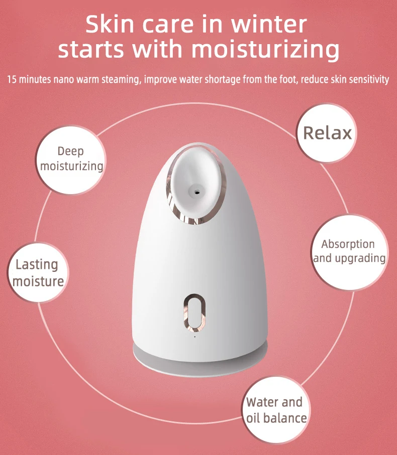 One-button Operation Compact And Light Custom Cheap Steam Face Facial Steamer