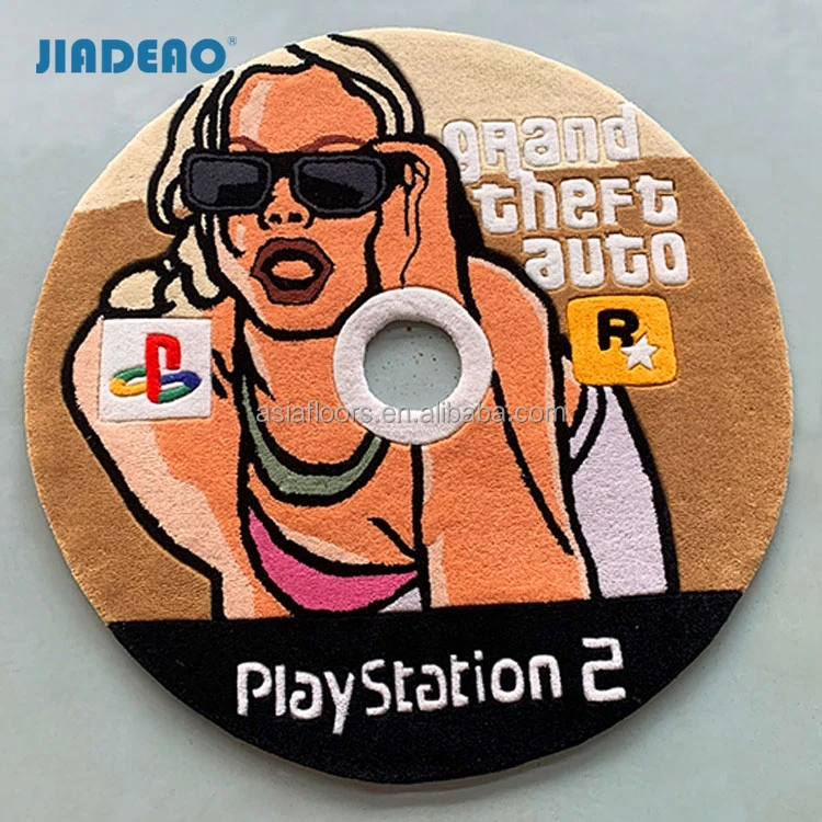 Top Quality CD Rugs Different Shape Design Custom Round Rugs Circle Carpet Custom Modern Logo Rug