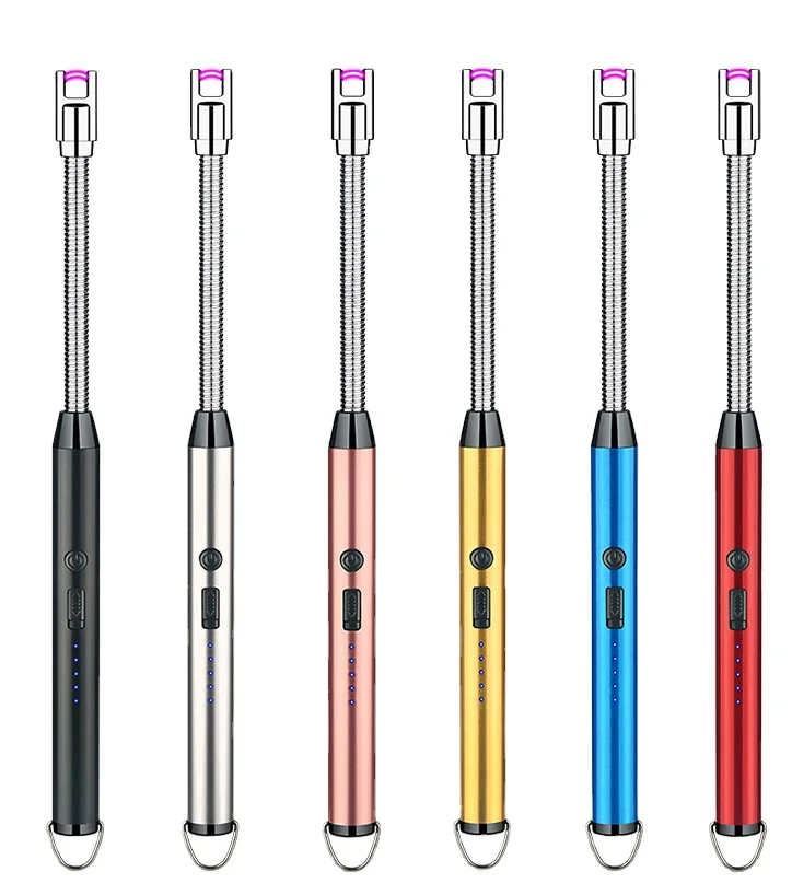 Электронная импульсная Зажигалка ZXX с USB зажигалка для кухни переменным направлением бесшовный шланг