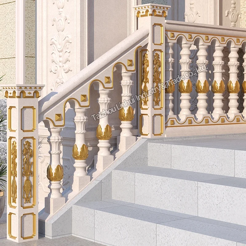 China suppliers hand rail for stair molds casting staircase handrail column Railing decorative cement constructiin house moulds