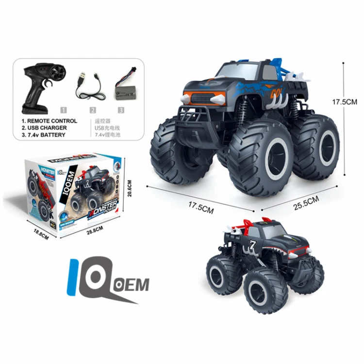 IQOEM 03086 Amphibious off-road climbing vehicle with large stunt drift 360 degree rotary remote control car