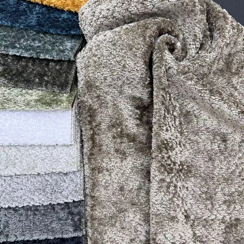 Modern Luxury Home Textile Furniture Upholstery Chenille Linen Jacquard Linen Fabric For Sofa