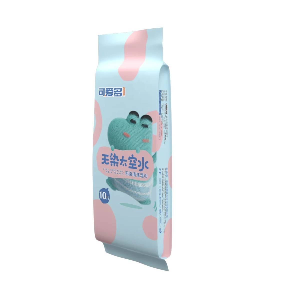 Custom Wholesale Manufacturer Organic Unscented Small Pack 10 PCS Mini Baby Wipes