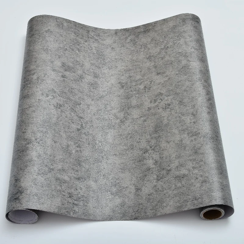 Modern Easy to Cut Anti-Slip Floor Mat Washable Damask Wallpaper Hotel Cement Grain Flooring Bedroom Living Room Floor Tiles