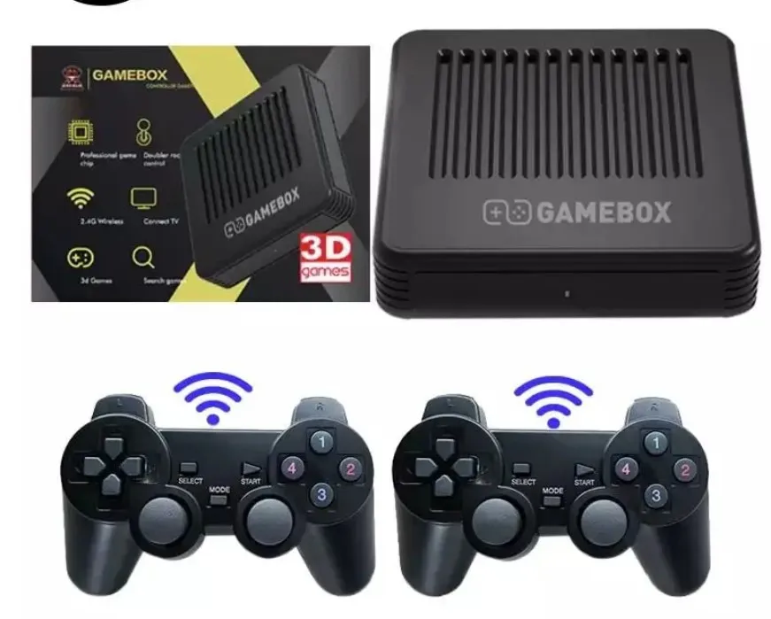 New Retro TV Game Box G11 Android 9.0 Emuelec 4.5 Dual System 64GB/128GB G11 Video Game Console Box for PSP N64 DC PS1