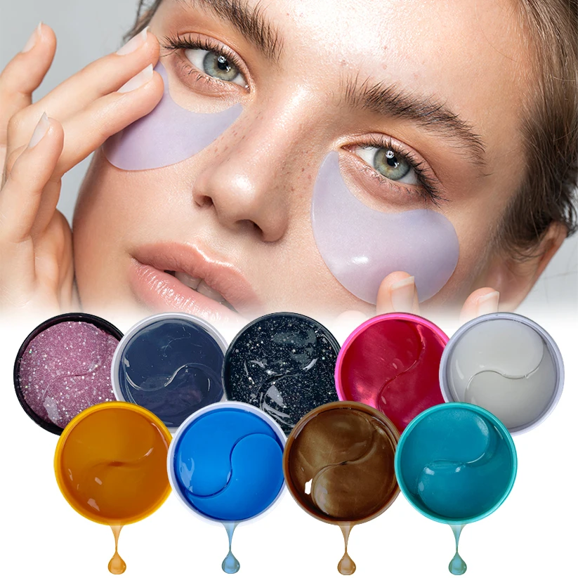 Wholesale Private Label Remove Dark Circles Crystal Hydrogel Sheet Eye Mask 24K Gold Collagen Under Eye Gel Patch