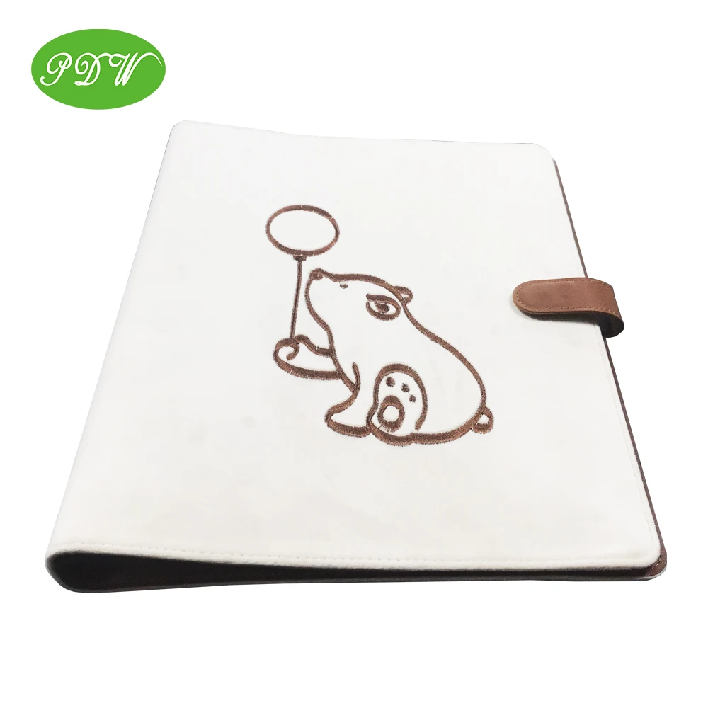Elegant customized velvet document folder gift conference portfolio folder