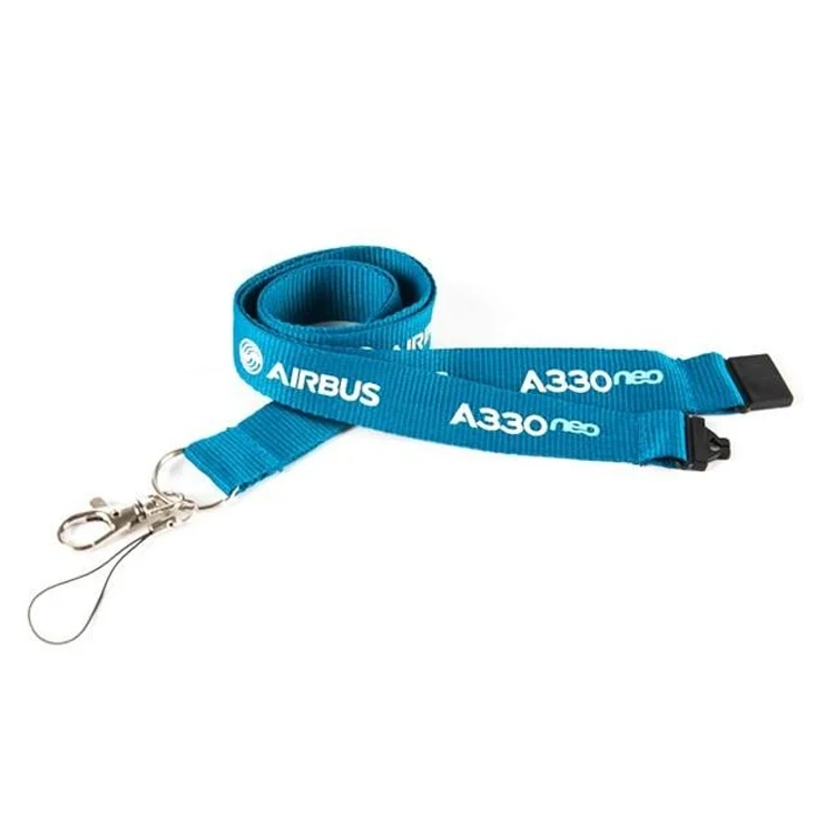 
High Quality Breakaway Custom Logo Printing Polyester Airbus Lanyard 