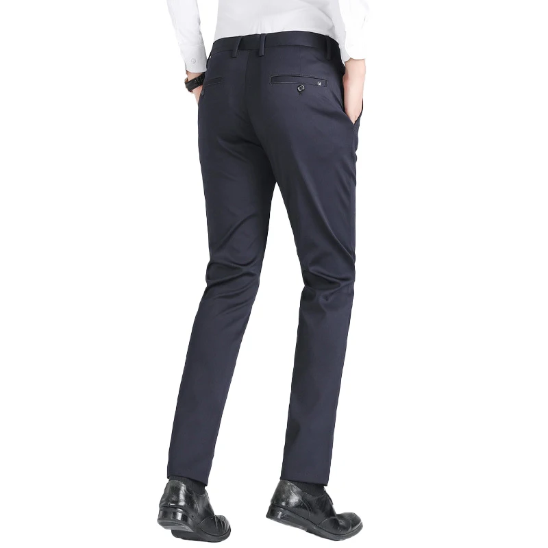 wholesale mens slim fit dress pants high quality straight office trousers for men