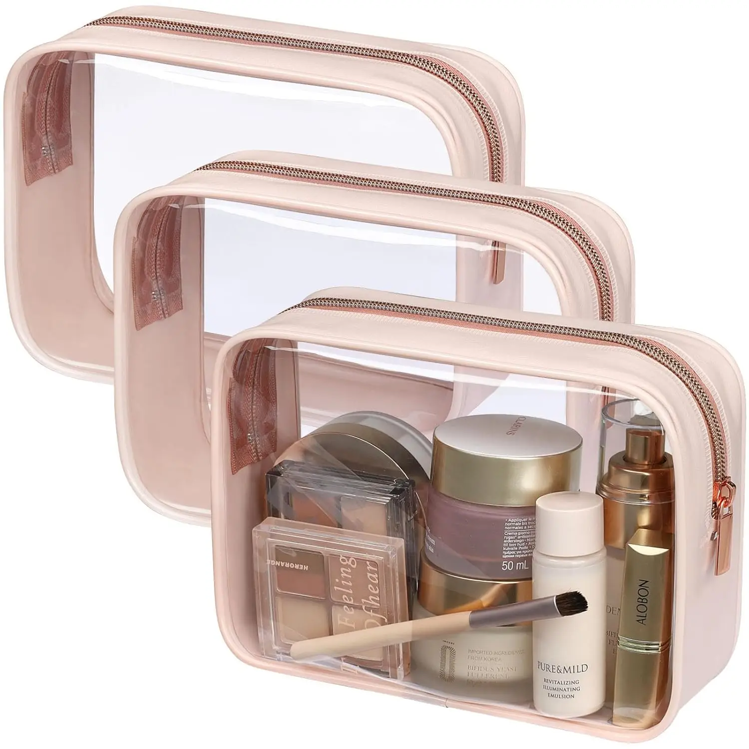 Lady Toilet Bag Set Waterproof Cosmetic Bag Storage Organizer PVC Custom Travel Makeup Bag