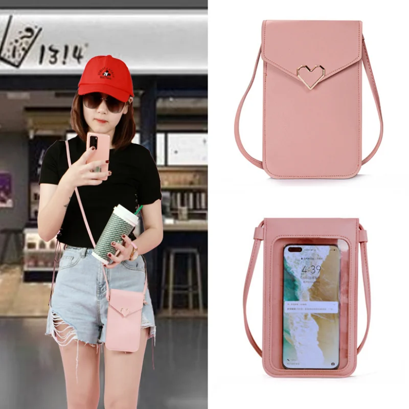 mobile phone bags cases cell phone arm sling pouch bag chain touch screen fashion crossbody touchscreen purse phone bag