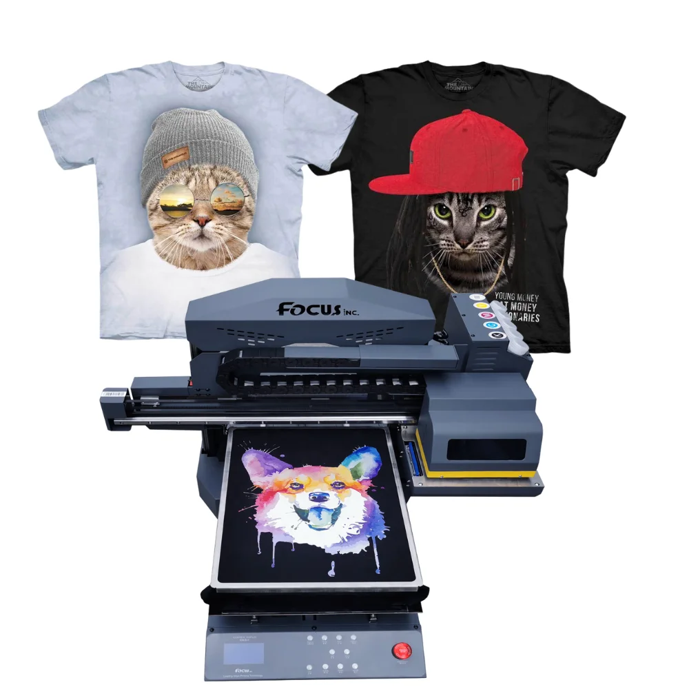 Print on multiple fabric types personalized custom t shirt printing machine