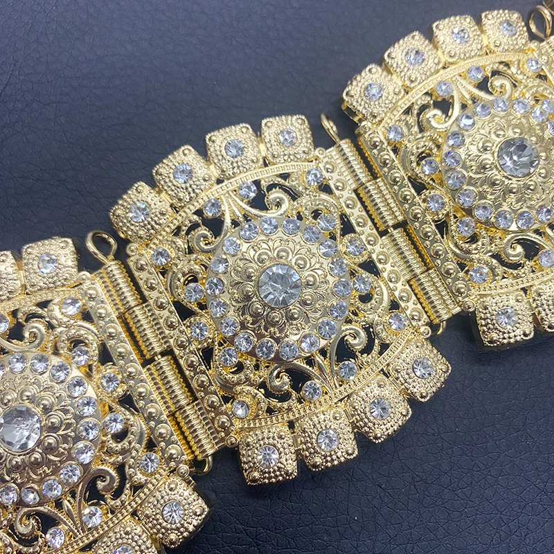  Марокканские ремни свадебные женские декоративные Caftan пояс-цепочка в стиле Корта резные золотистые