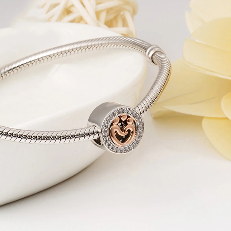 
RINNTIN CB78 925 Sterling Silver Beaded Bracelet Women Lucky beads 
