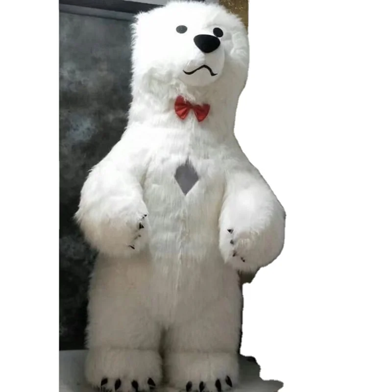 Christmas funny cute cosplay giant inflatable plush mascot panda bear costume adult for sale or wholesale