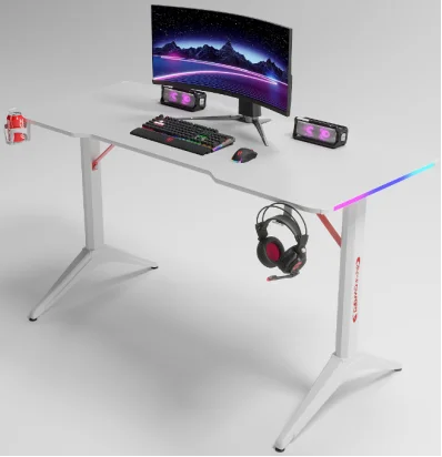 Factory Price L Shaped Racing E Sports Black Panel Left Corner PC Game Game Table Gaming Desks