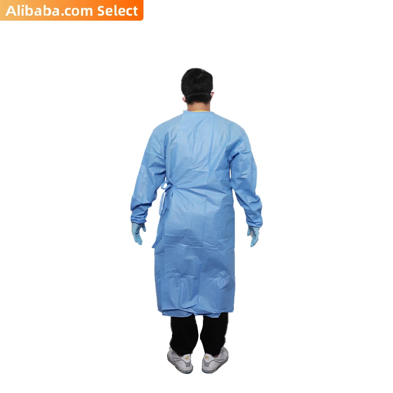 Alibaba выбирайте медицинский одноразовый халат AAMI PB70 уровень 3 армированный тканью хирургический для рынка США стерильный (50 шт. в