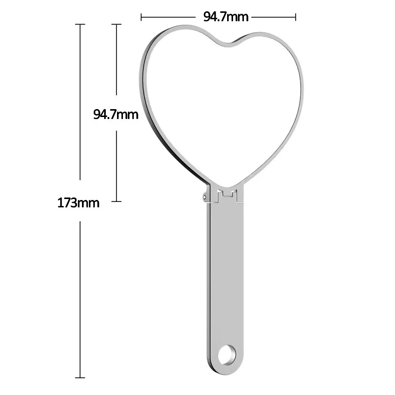 2022 Delicate New Design Handheld Makeup Mirror Cosmetic Hand Mirror Portable Pocket Mirror