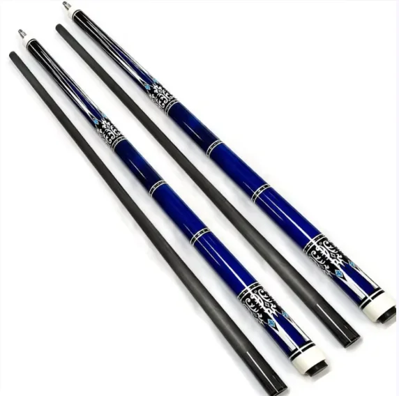 High Quality 1/2-PC Carbon Fiber Handmade Pool Cue Billiard Cue Steel-Joint Brass-Joint Maple-Butt 10mm Leather Protectors