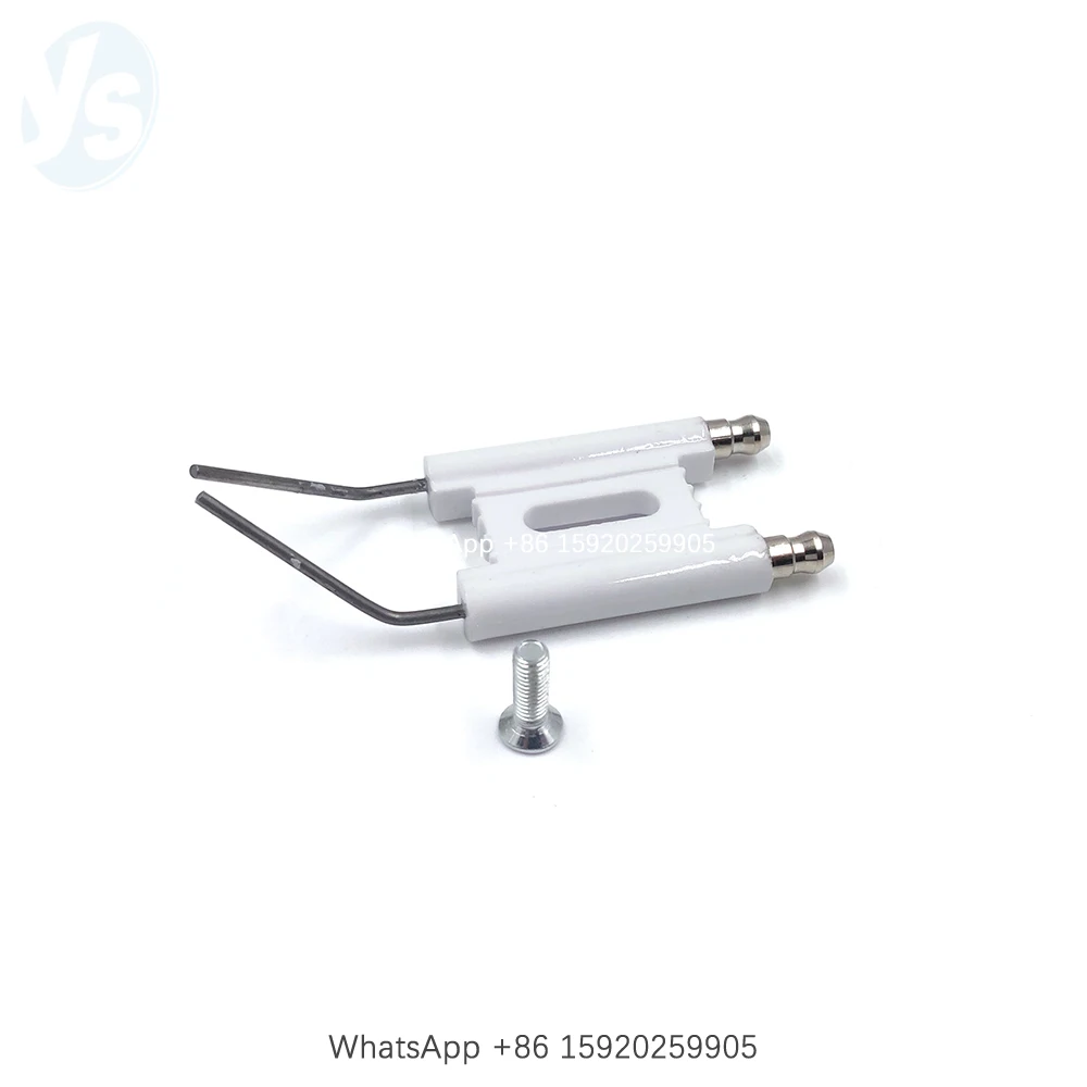 Hot Selling YS Ceramic Double Ignition Electrode for Oil Burner, Length 4.5cm, Width 3.5cm