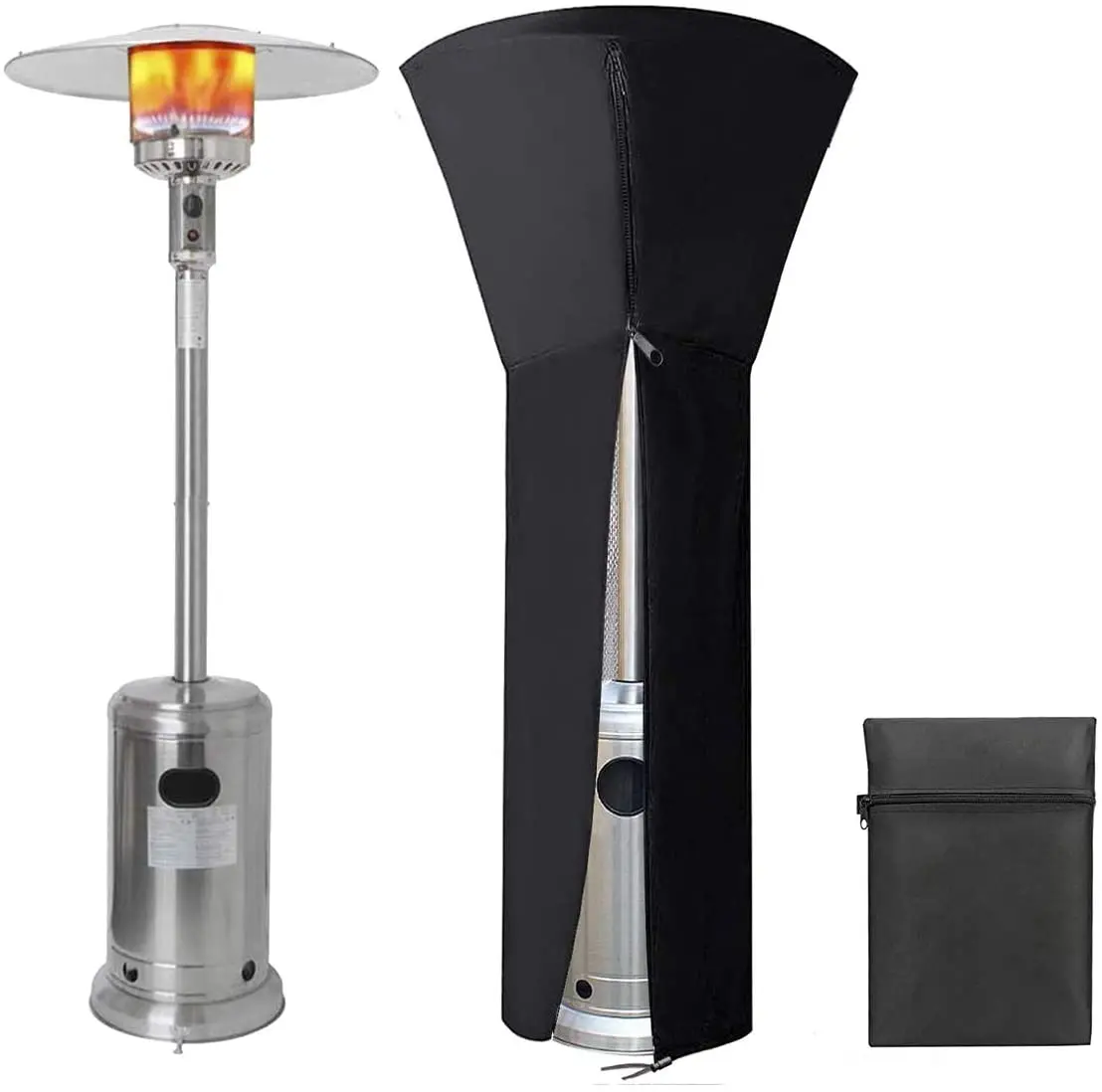 Outdoor Black With Uv Resistance Coating 420D Oxford Cloth Waterproof Patio Heater Cover Heater Cover