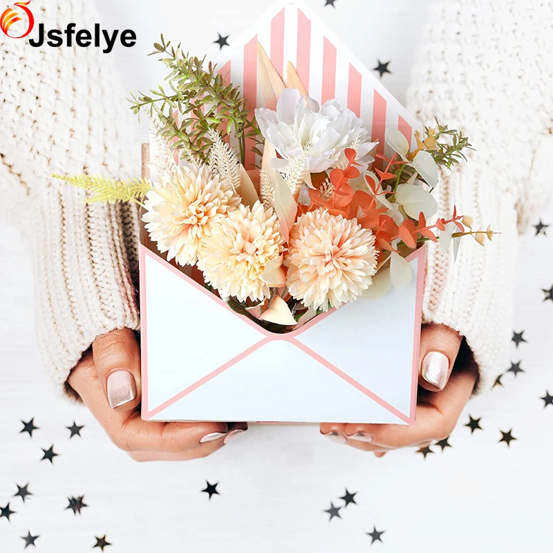 Коробочки-конверты для цветочного букета бумажная упаковка цветов Подарочные коробочки рукоделия украшения свадебной вечеринки дня рождения