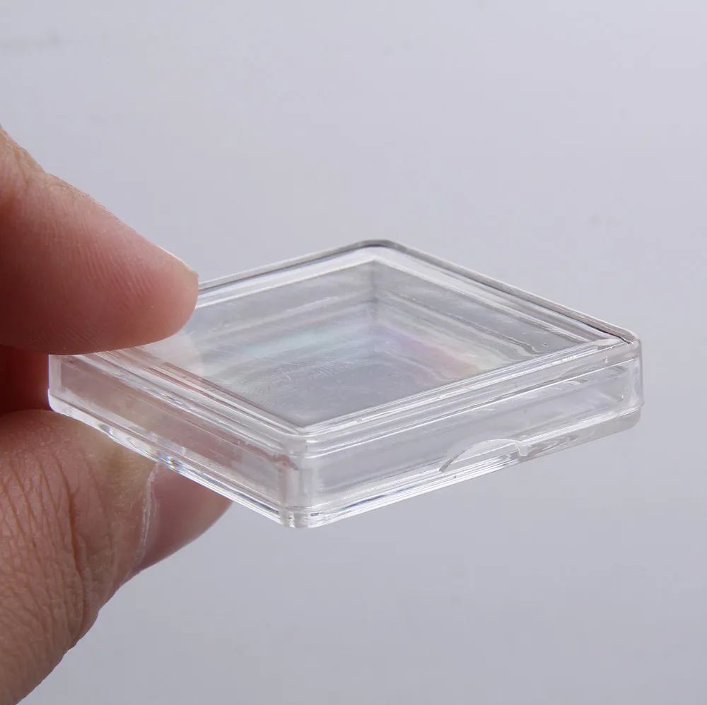 20mm 25mm 30mm Ingot Case Small Plastic Square Capsule Gold Silver bar