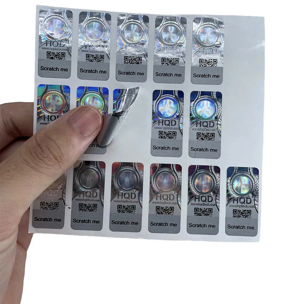 Изготовленная на заказ голографическая наклейка 3D Голограмма этикетка QR код лазерная сканирование голограмма