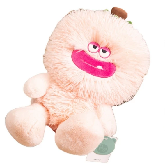 Long hair fruit plush doll cute laughing vegetable doll child comfort doll