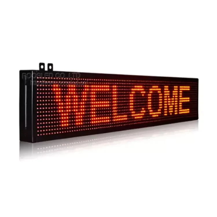 led programmable RED moving sign display board Led scrolling advertising dot matrix traffic screen  scroll led display