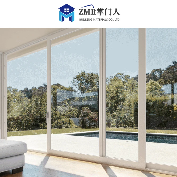 Роскошная алюминиевая рама стеклянная раздвижная дверь дизайнерская офисная автоматическая для гостиной