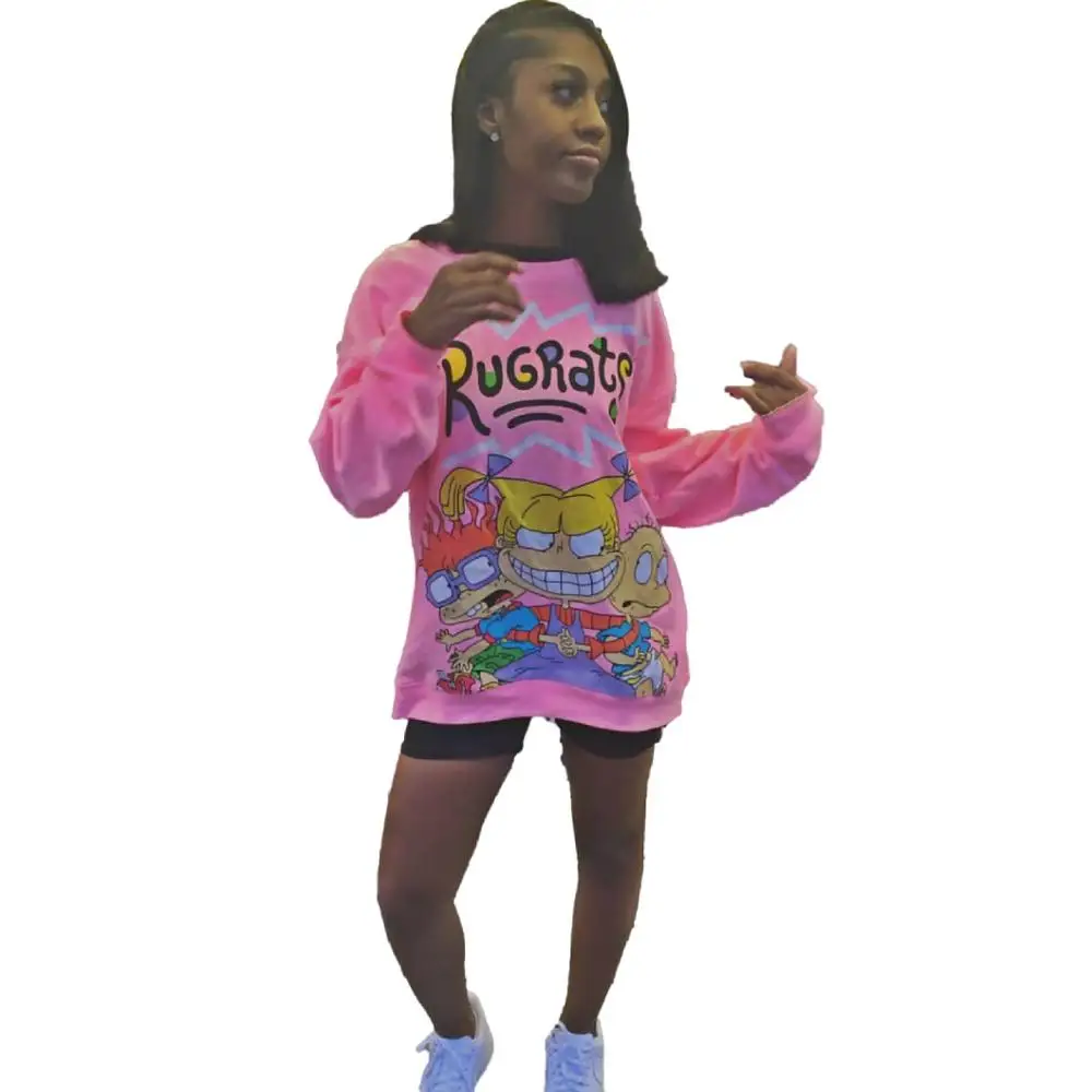 
XM-20121825 new product ideas 2021 Cartoon positioning printing top T-shirt dress 