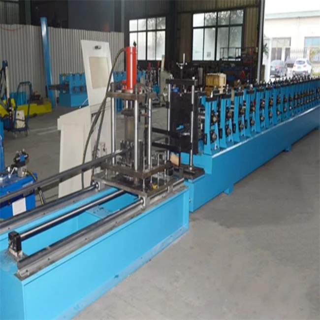 Servo punching and Servo cutting Unistrut channel roll forming machine with gearbox drive way and casting steel best quality