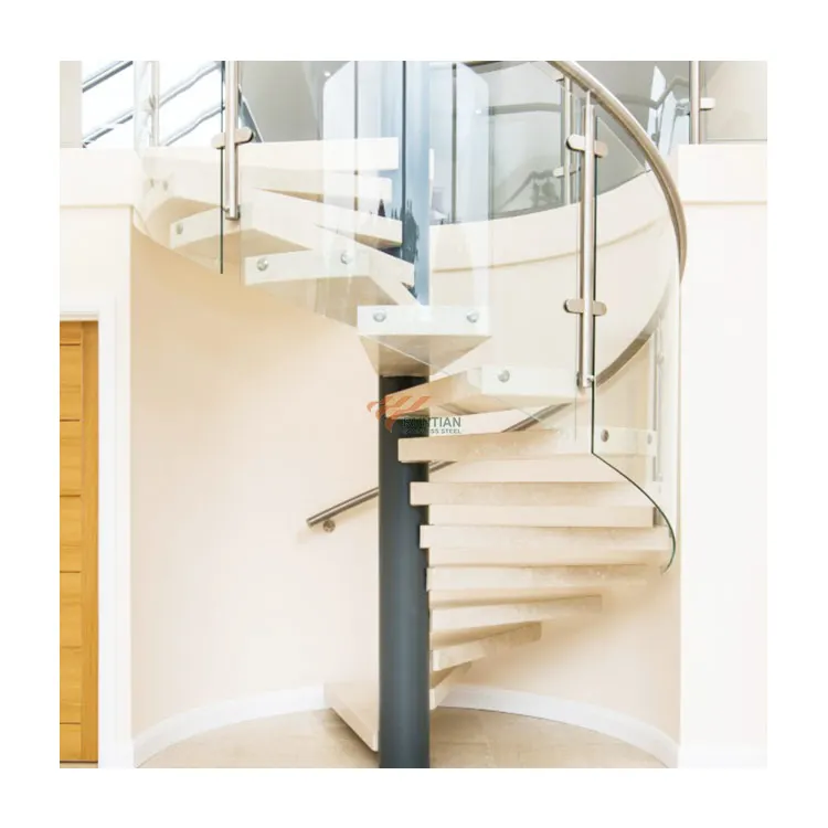 Customized size outdoor wrought steel metal winding stair for loft for small spaces