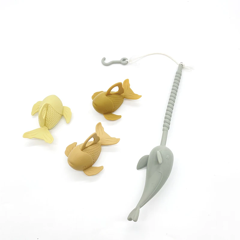 2024 New Easy Play Soft Silicone Fishing Toy for Toddlers & Kids | Montessori Toy Gift for Toddlers And Kids, Water Play Toys