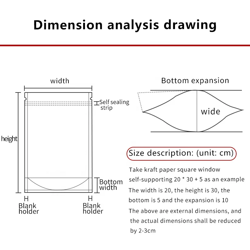 Clear Waterproof Food Grade Stand up Food Packaging pouch Zip Lock Seal Bags