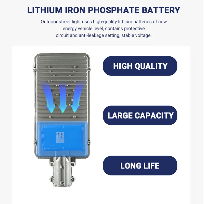 IP66 Outdoor Road Pole Lamp Integrated Solar Power LED Solar Street Light