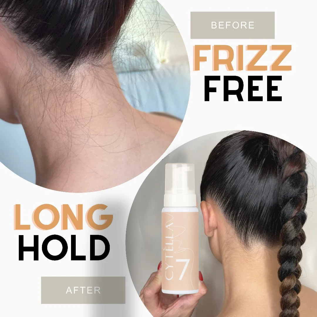 Enhancing & Defining Styling Foam for Shine, Silk Protein & Vitamin E Anti Frizz Hair Mousse For Fine Hair