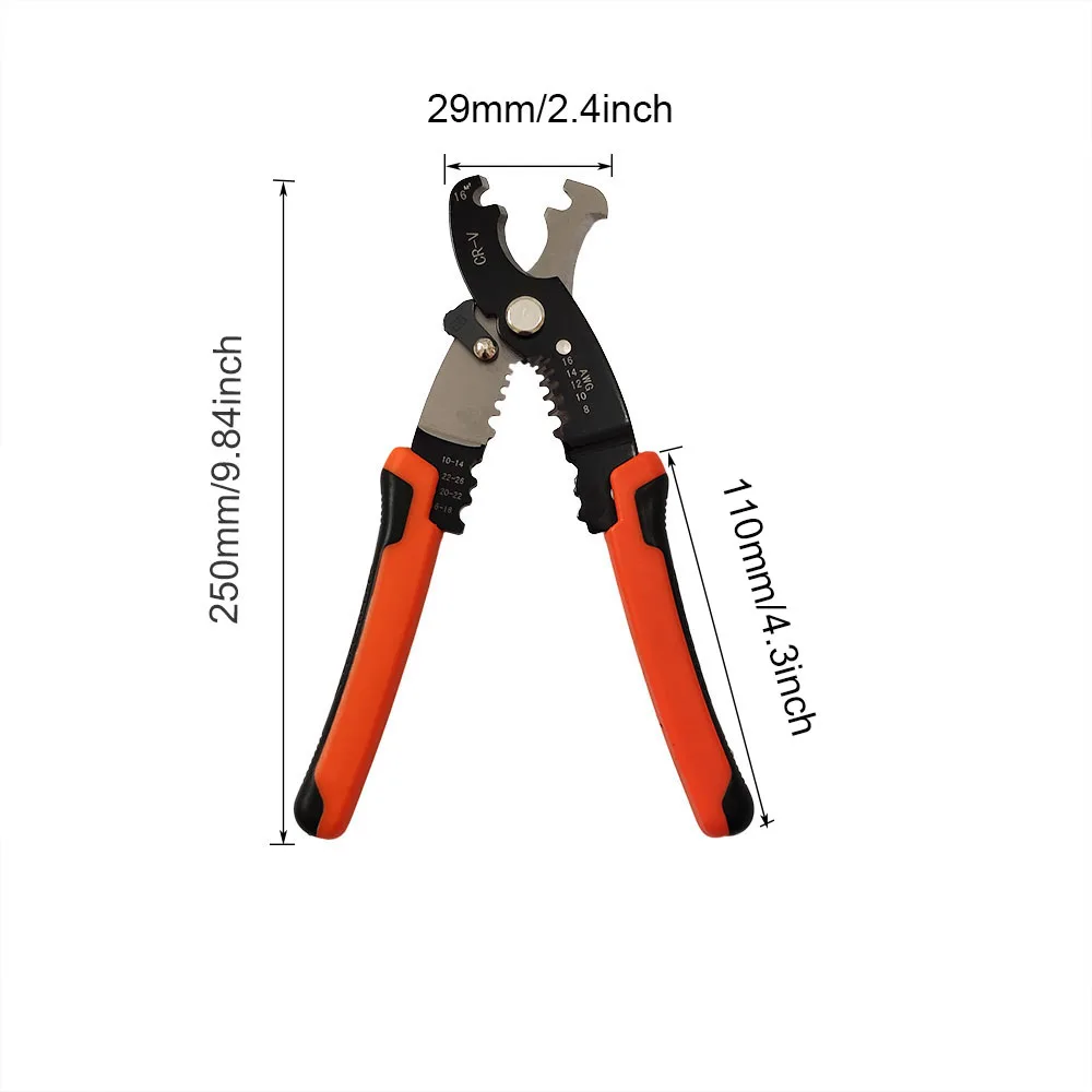Multifunctional Cable Cutter Plier 8-16 AWG Wire Stripper Tool